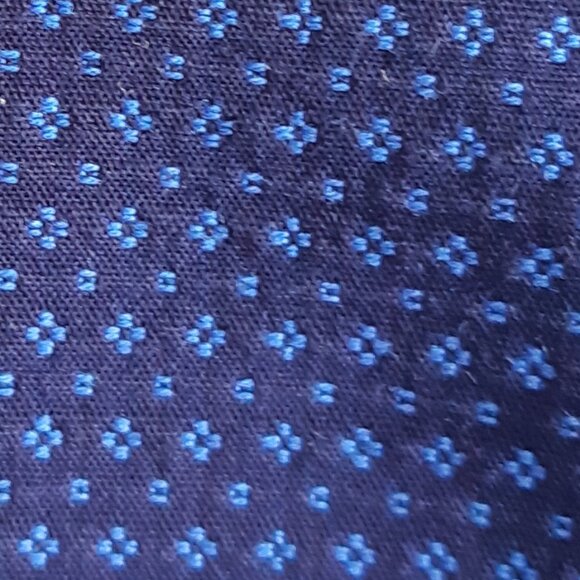 Linea In SZ 15 Slim Fit Woven Blue Button Up Non-Iron Men's Shirt - Picture 8 of 14